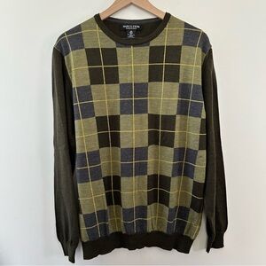 Marco Fiori Vintage Italian Merino Wool Argyle Sweater
